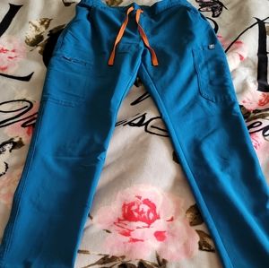 Figs alps blue xs skinny scrub bottoms